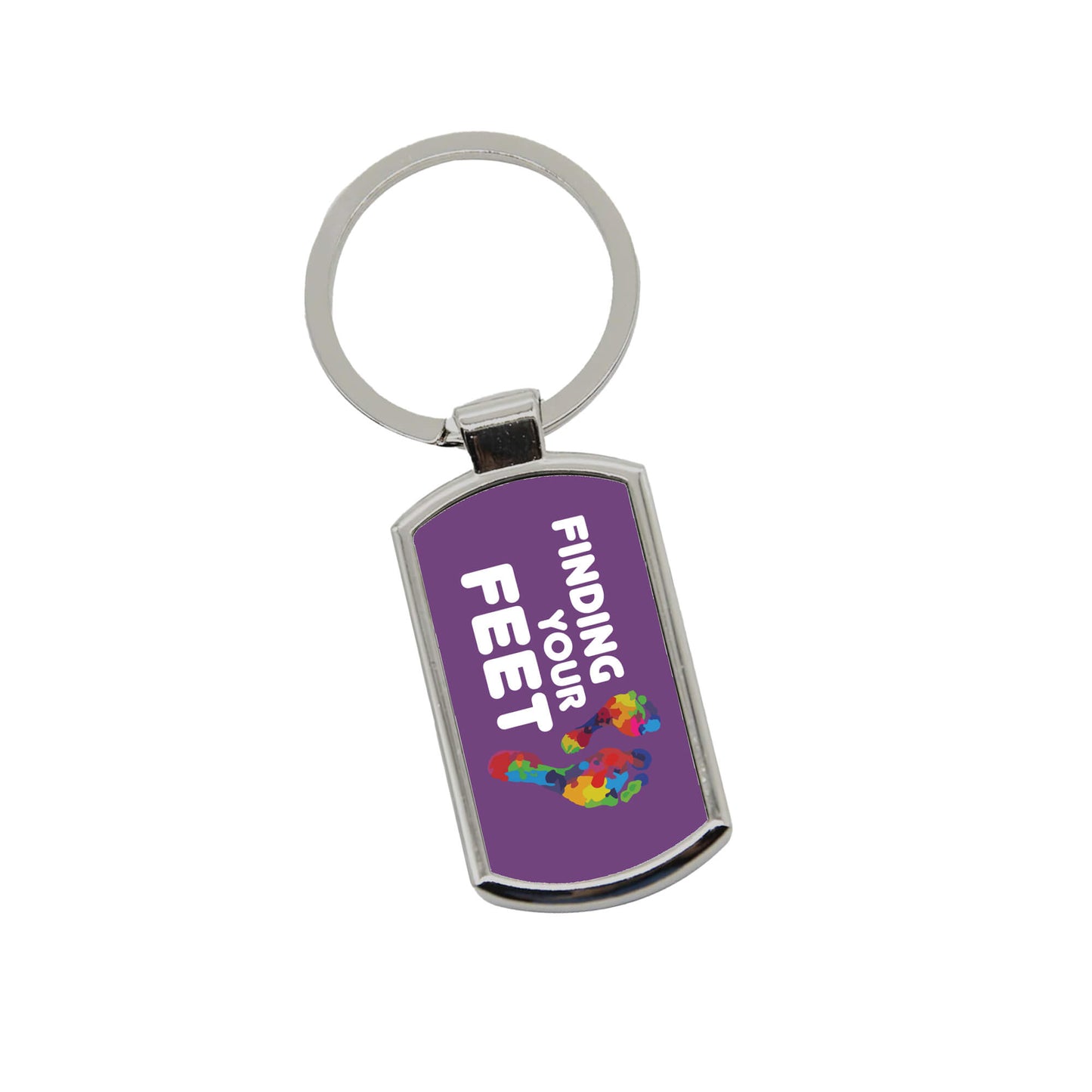 Metal Keyring | Purple | Finding Your Feet