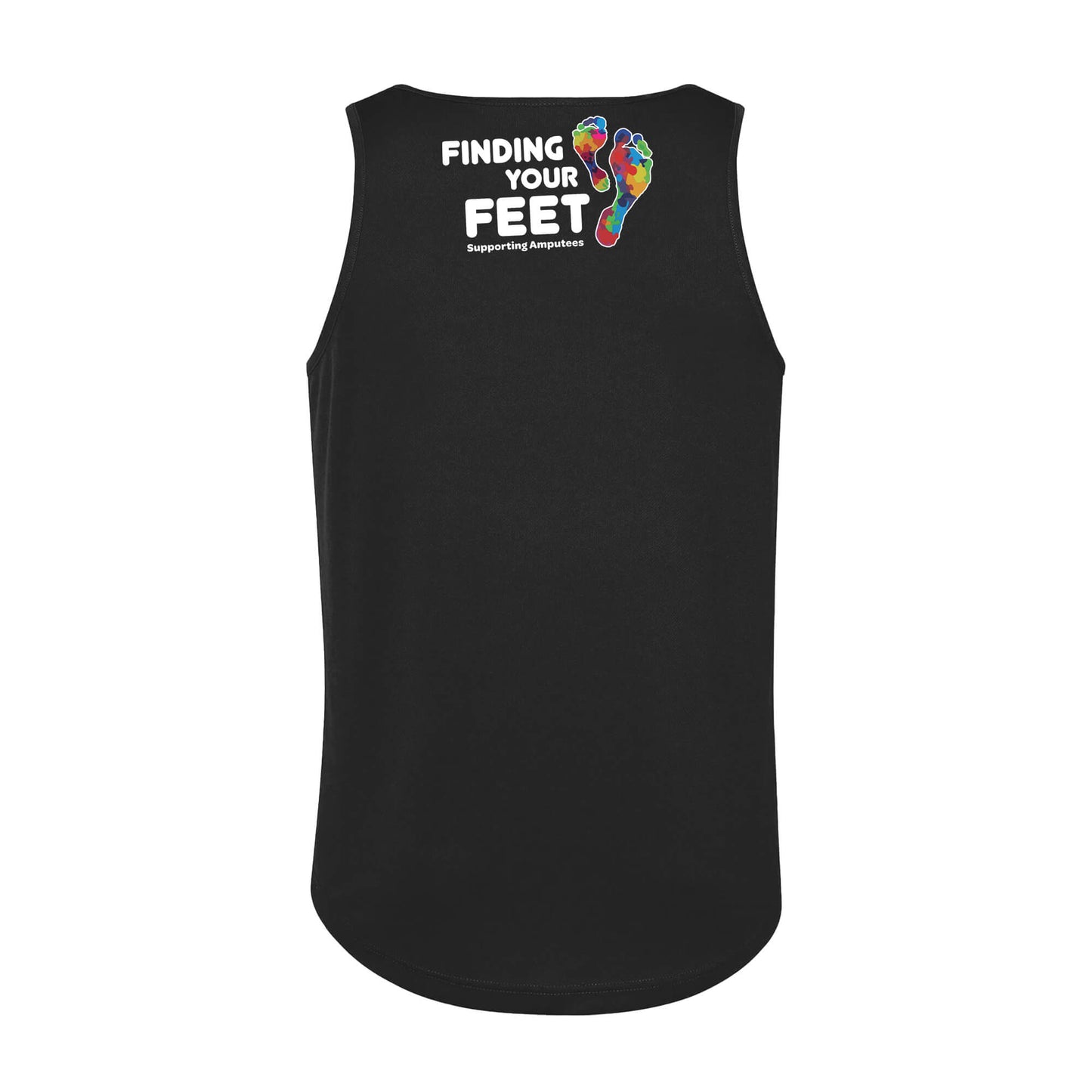 Men's Running Vest | Black | Front View | Finding Your Feet