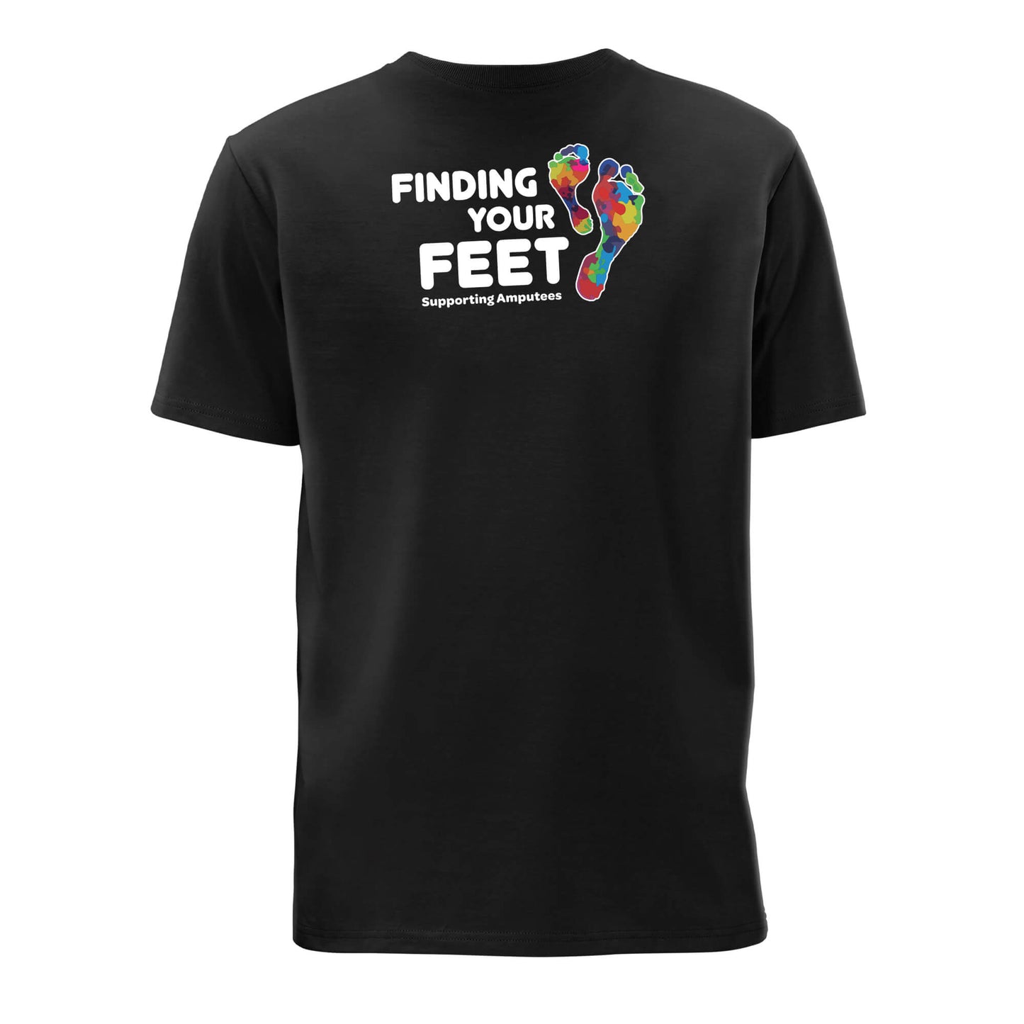 Kids Logo T-Shirt | Black| Back View | Finding Your Feet