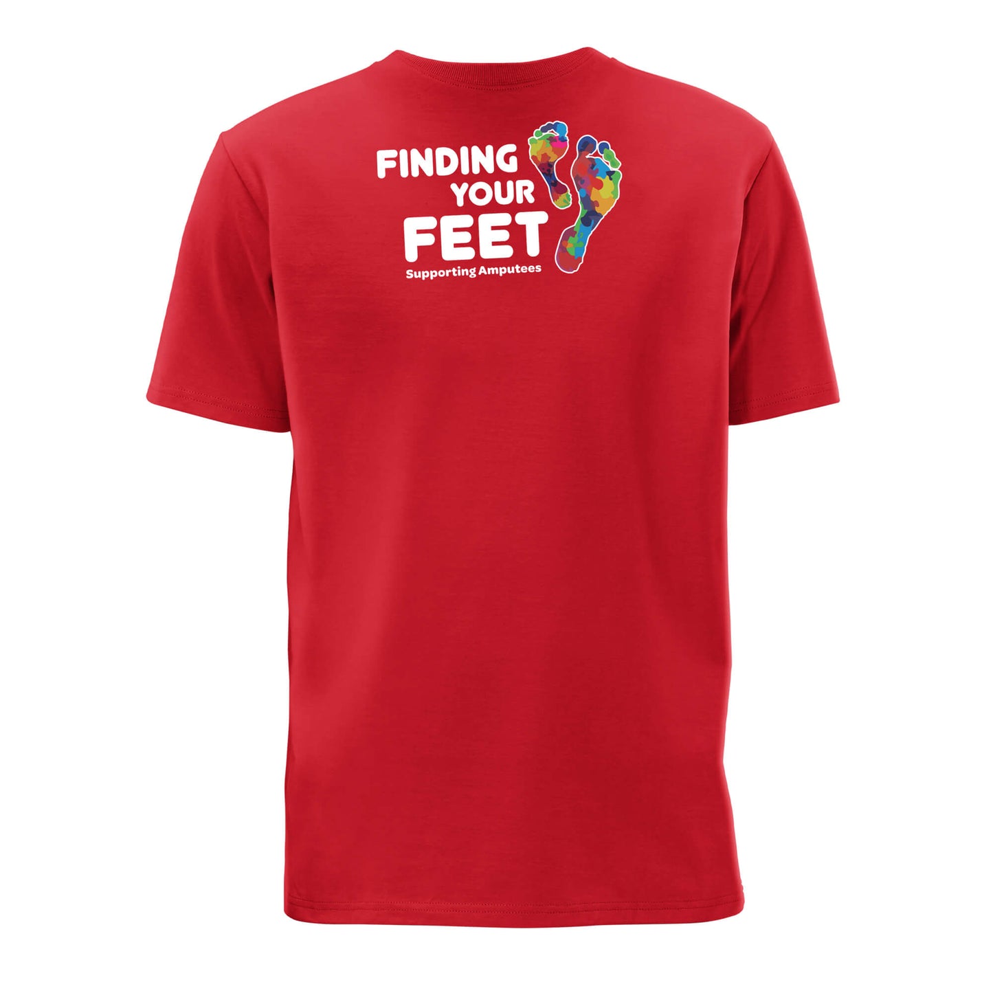 Logo T-Shirt | Red | Back View | Finding Your Feet
