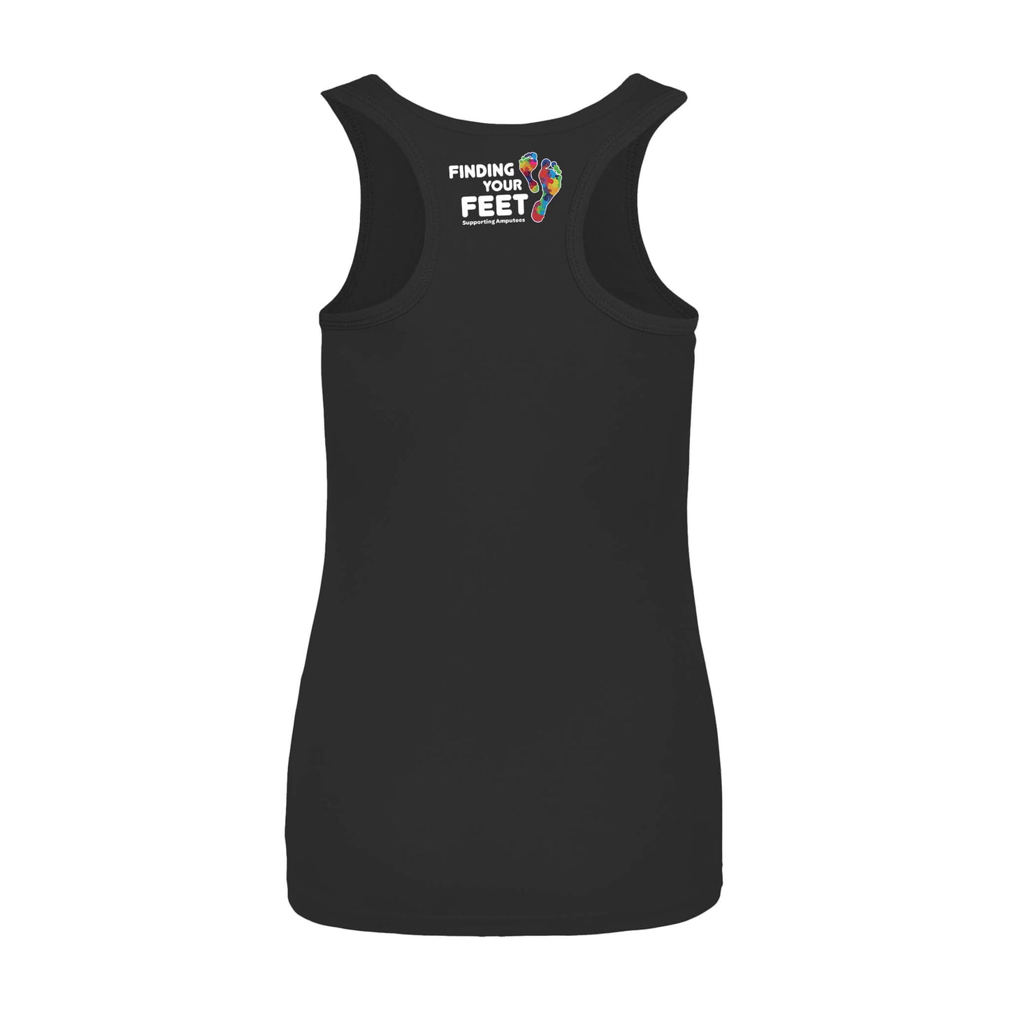 Women's Running Vest | Black | Back View | Finding Your Feet