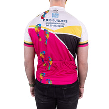 Load image into Gallery viewer, finding your feet cycle top - pink black and yellow
