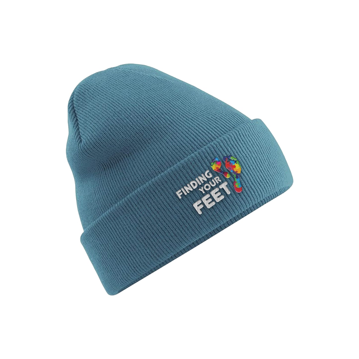 Embroidered Logo Beanie | Airforce Blue | Finding Your Feet