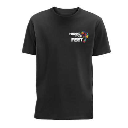 Logo T-Shirt | Black | Front View | Finding Your Feet