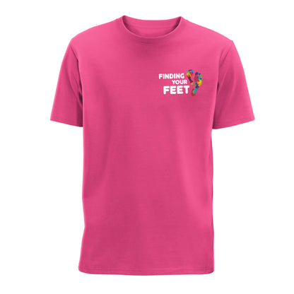 Logo T-Shirt | Fuchsia | Front View | Finding Your Feet