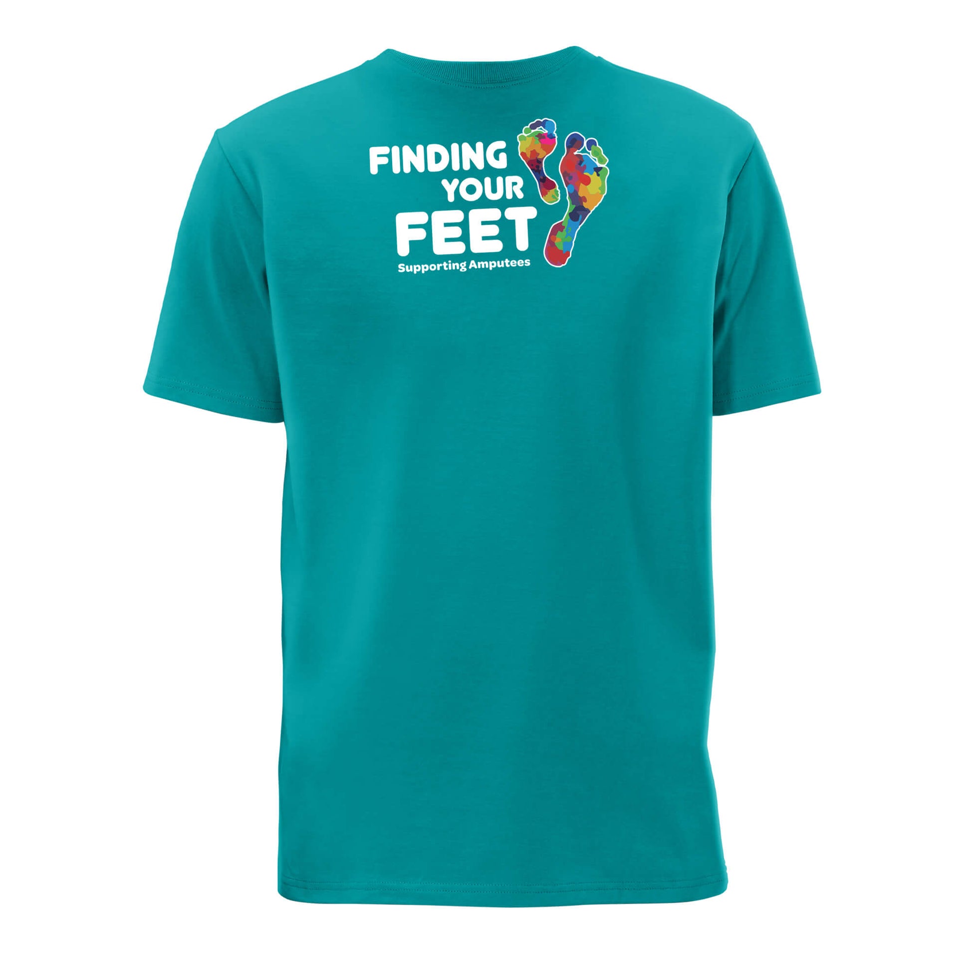Logo T-Shirt | Ocean Teal | Back View | Finding Your Feet