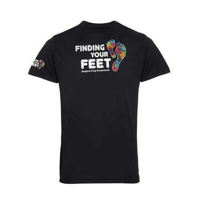 Unisex Running Top | Black | Front View | Finding Your Feet