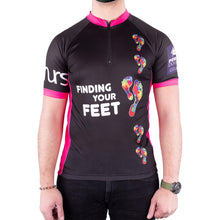 Load image into Gallery viewer, finding your feet black cycling top
