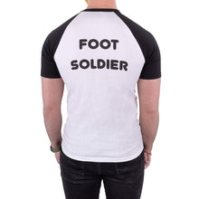 Load image into Gallery viewer, finding your feet foot soldier ringer tee black
