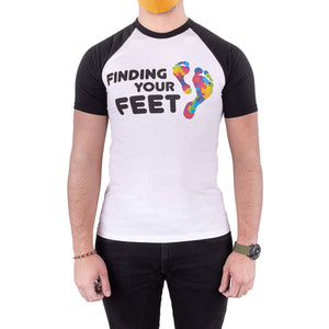 finding your feet foot soldier ringer tee black