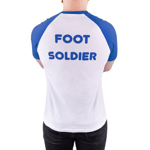 finding your feet foot soldier ringer tee blue