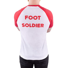 Load image into Gallery viewer, finding your feet foot soldier ringer tee red
