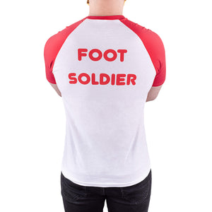 finding your feet foot soldier ringer tee red