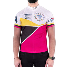 Load image into Gallery viewer, finding your feet cycle top - pink black and yellow
