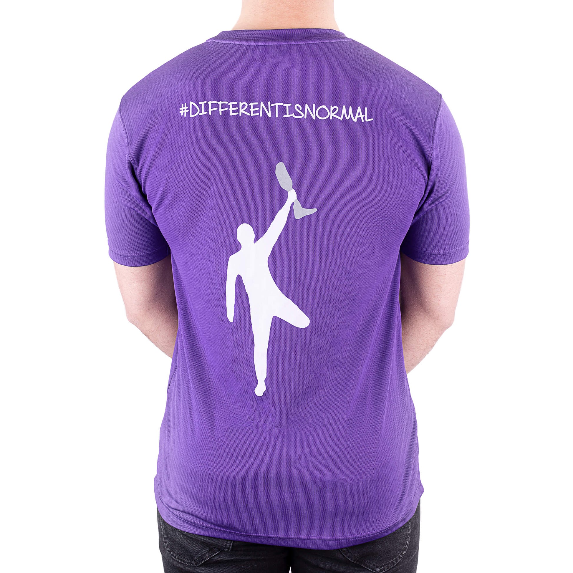 finding your feet purple stumping up t-shirt