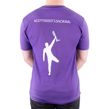 Load image into Gallery viewer, finding your feet purple stumping up t-shirt
