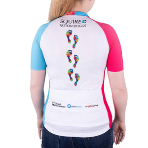finding your feet cycle top - pink and blue