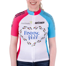 Load image into Gallery viewer, finding your feet cycle top - pink and blue
