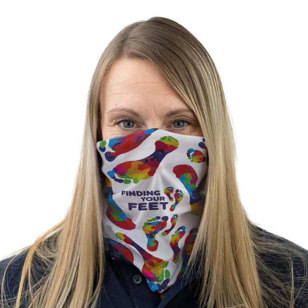 finding your feet multi-functional face covering