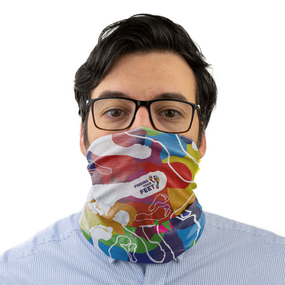 finding your feet multi-functional face covering