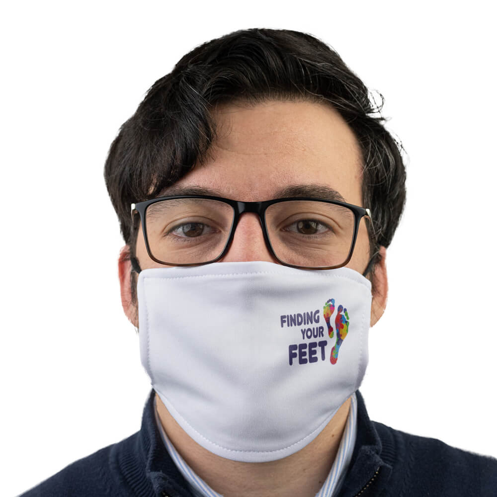 finding your feet face mask