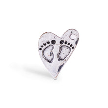 Load image into Gallery viewer, finding your feet heart charm
