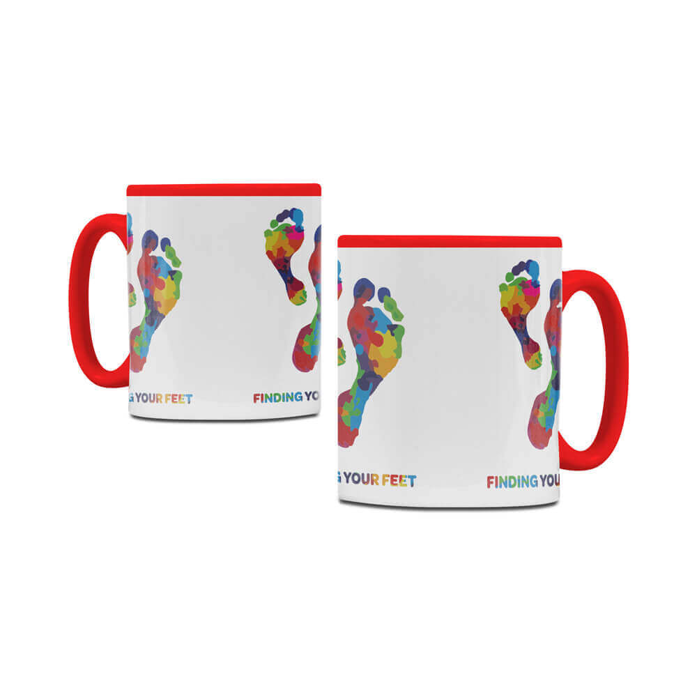 finding your feet ceramic mug