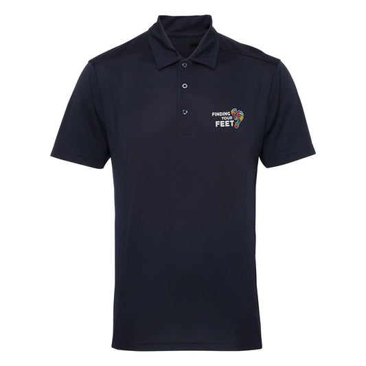 finding your feet performance polo shirt